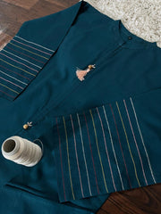 2Pc - Khaddar Stitched Suit - Zinc