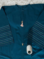 2Pc - Khaddar Stitched Suit - Zinc