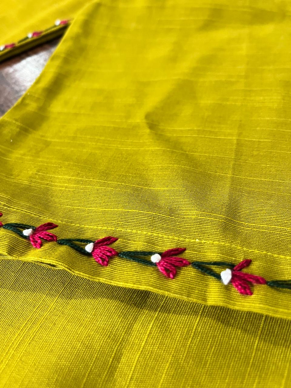 2Pc - Khaddar Hand Embroidered Stitched Suit - Dhaani