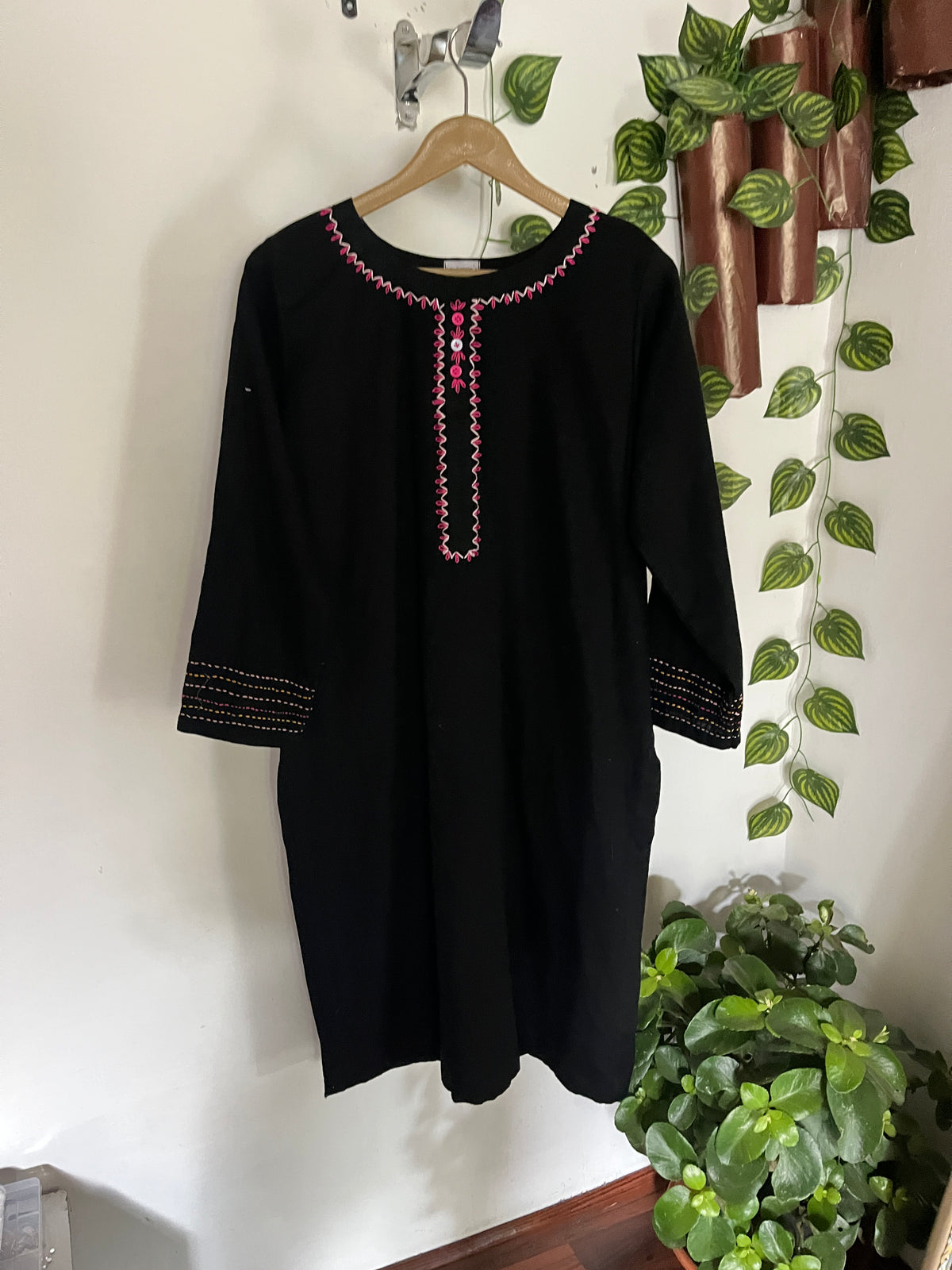 Hand embroided Khadar shirt