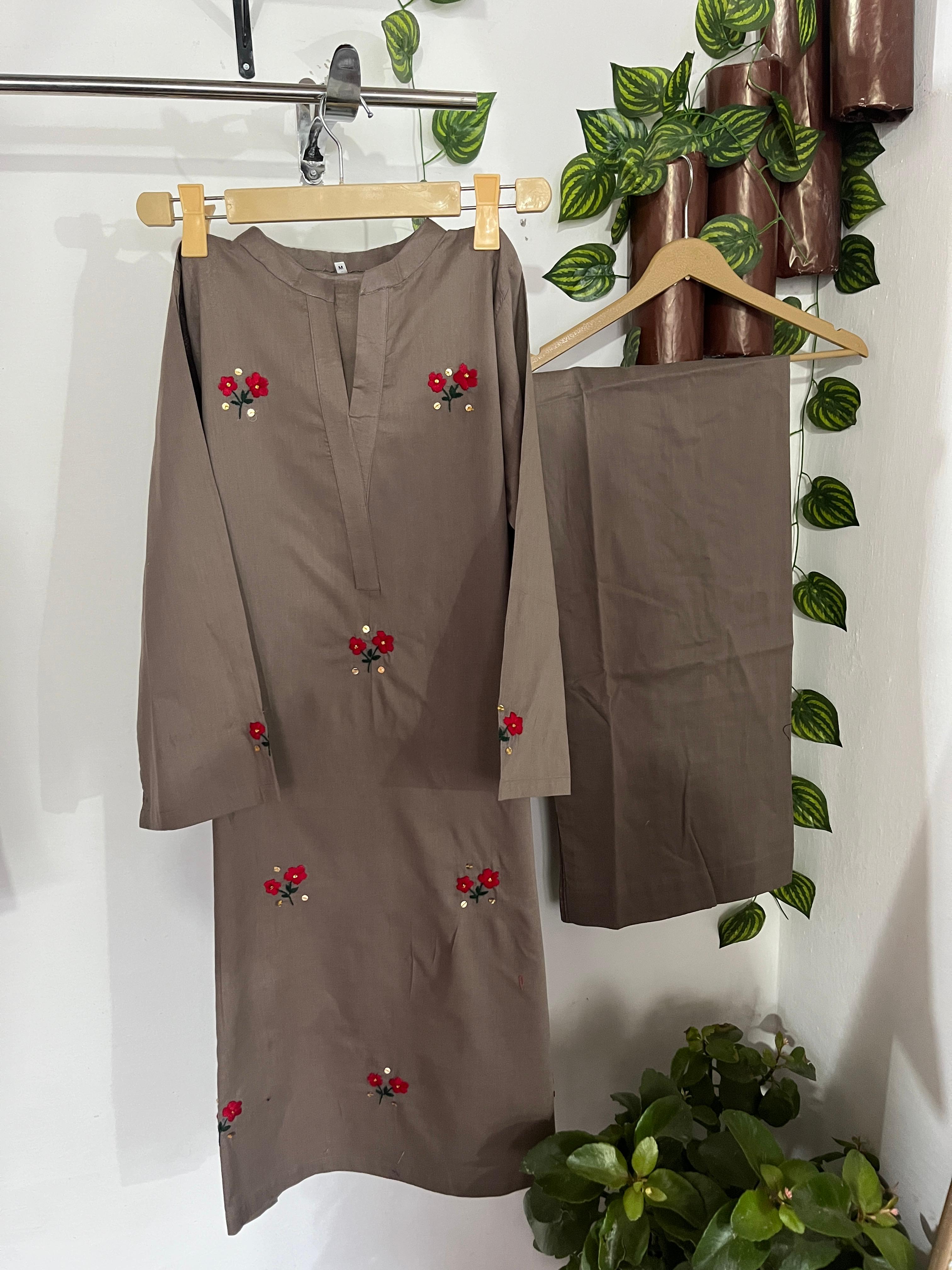 2pc Cotton Lawn Hand Embroidery Dress