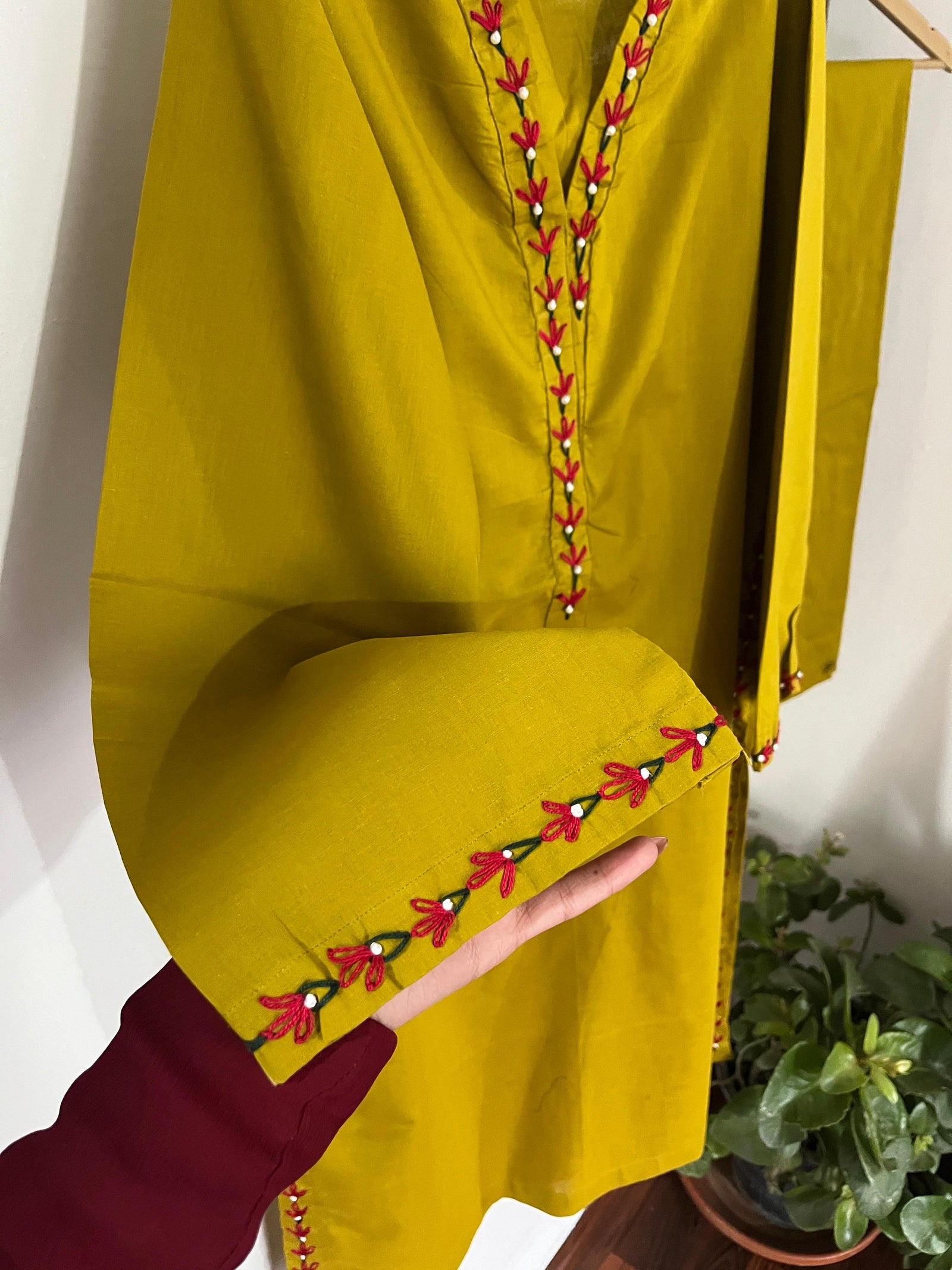 2pc Cotton Lawn Hand Embroidery Dress